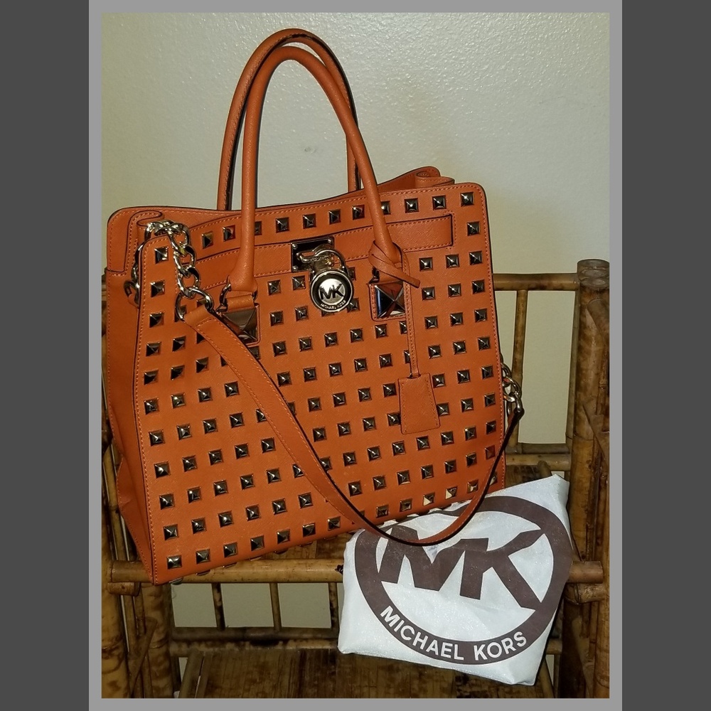 HTF Michael Kors Studded Hamilton w/Dust Bag